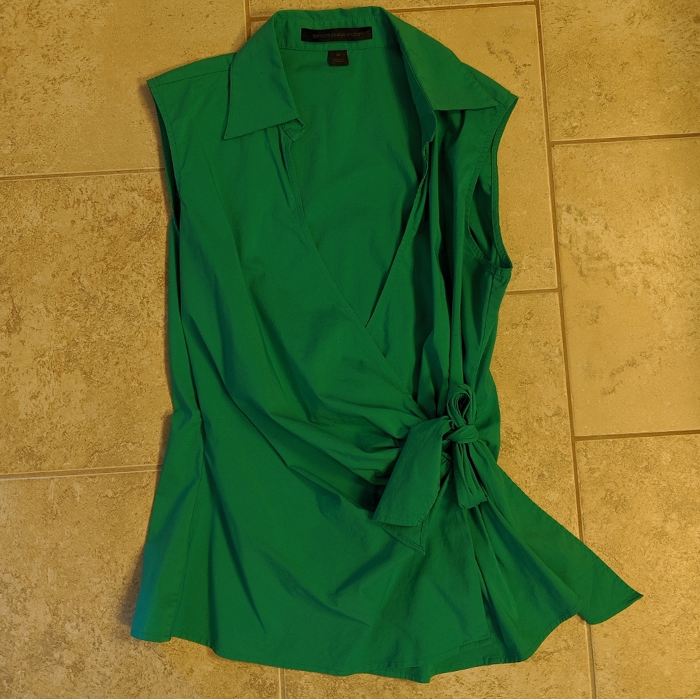 Green wrap top